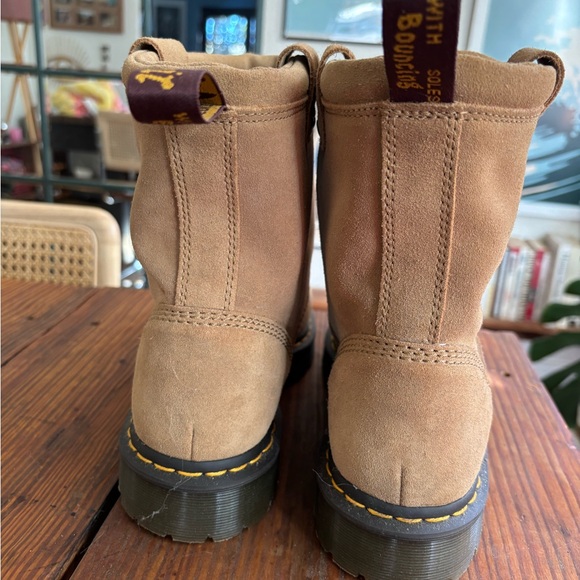 Tan Leather Boots with Yellow Stitching - Picture 6 of 9